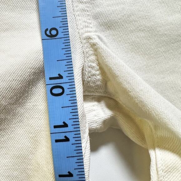 Hatch Current Elliot The Easy Denim Maternity Overall Kyte White Women 3 Large - Picture 7 of 9